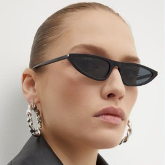 NWT SAINT LAURENT BLACK WOMEN SUNGLASSES - Picture 1 of 6